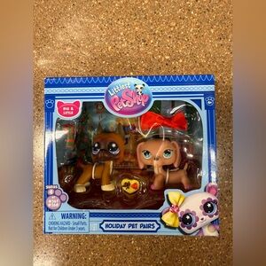 Littlest Pet Shop Holiday Pet Pairs series 4 267 268 Christmas Edition Rare
